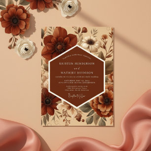 Convite Casamento Romântico Sienna Bloom