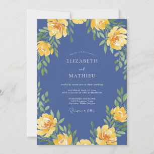 Convite Casamento Rosa Amarela Slate