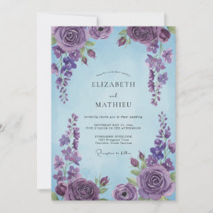Convite Casamento Rosa Ametista Periwinkle