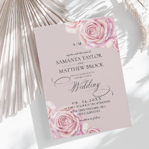 Convite Casamento Rosa Bege Devine