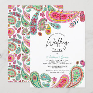 Convite Casamento Rosa Boêmio Boho Chic Indiano de Renda