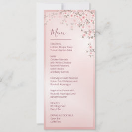 Convite Casamento Rosa Branco Flor de Cerejeira   