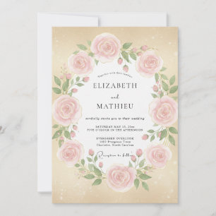 Convite Casamento Rosa Champagne Rubor