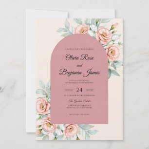 Convite Casamento Rosa Champanhe Mauve