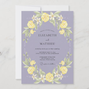 Convite Casamento Rosa Citrino Periwinkle