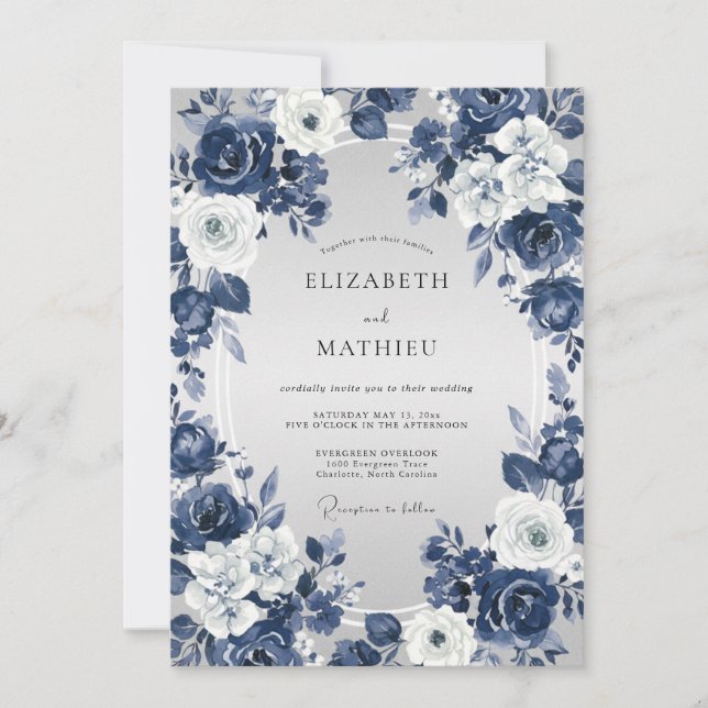 Convite Casamento Rosa da Meia-Noite (Frente)