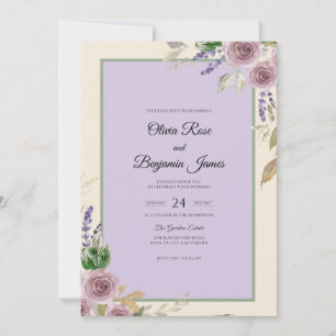 Convite Casamento Rosa Lavanda Malva