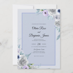 Convite Casamento Rosa Lavanda Vinca