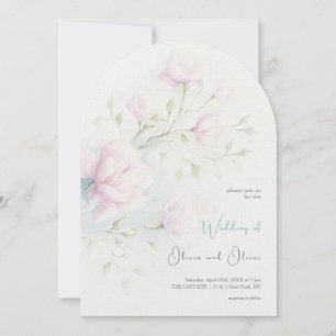 Convite Casamento Rosa Magnolia