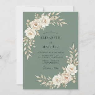Convite Casamento Rosa Marfim Oliva
