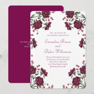 Convite Casamento Rosa Marrom