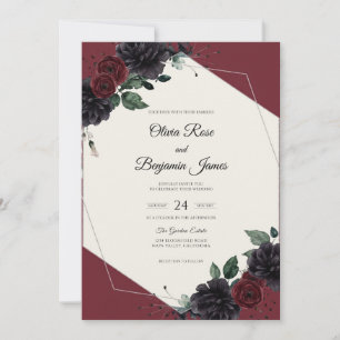 Convite Casamento Rosa Marrom Temperamental