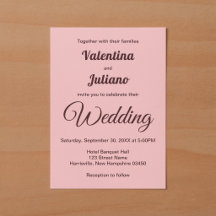 Casamento Rosa Minimalista Com Texto Burgundy Escu