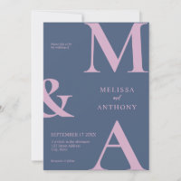 Casamento Rosa Púrpura Moderno Minimalista