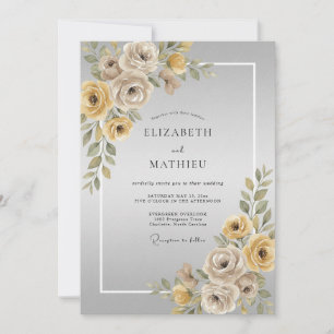 Convite Casamento Rosa Taupe Dourada