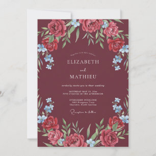 Convite Casamento Rosa Vibrante Marrom