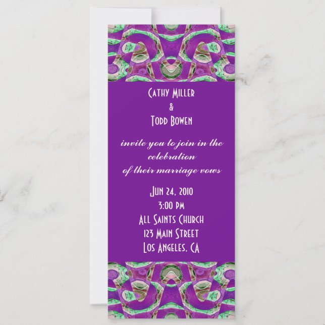 Convite casamento roxo (Frente)