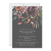 Casamento Roxo de Burst Floral de Folha Moody