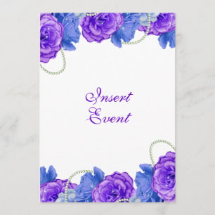 Convite Casamento roxo do aniversário do rosa do azul