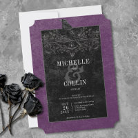 Casamento Roxo Preto e Rosa Preta Góticamente Somb