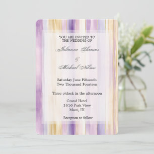 Convite Casamento Roxo-Roxo-Roxo-Iris Stripes