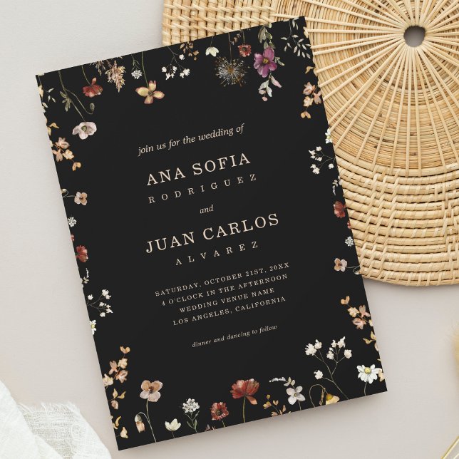 Convite Casamento RSVP de Código QR do Jardim de Flores Se (Criador carregado)