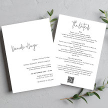 Casamento RSVP de Código QR Simples e Elegante