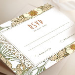 Convite Casamento RSVP Inserir Vintage Art Nouveau por Muc<br><div class="desc">Cartão RSVP do Casamento vintage Art Nouveau, de Alphonse Mucha, num design floral, romântico e caprichoso. Os florescimentos vitorianos complementam os tipos clássicos de arte deco fonts. Introduza as suas informações personalizadas e está concluído. Se você quiser mudar o design, simplesmente clique no botão azul "Personalizar". Muito obrigado por considerar...</div>