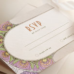 Convite Casamento RSVP Inserir Vintage Art Nouveau por Muc<br><div class="desc">Cartão RSVP do Casamento vintage Art Nouveau, de Alphonse Mucha, num design floral, romântico e caprichoso. Os florescimentos vitorianos complementam os tipos clássicos de arte deco fonts. Introduza as suas informações personalizadas e está concluído. Se você quiser mudar o design, simplesmente clique no botão azul "Personalizar". Muito obrigado por considerar...</div>