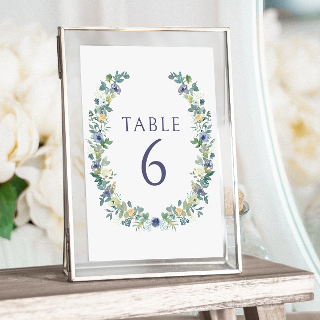 Convite Casamento ruivo floral de coroa azul boêmia (Criador carregado)