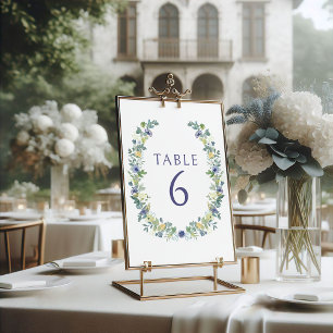 Convite Casamento ruivo floral de coroa azul boêmia