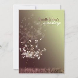 Convite Casamento Rural de Dandelions