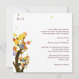 Convite Casamento Rural Moderno das Árvores Rústicas