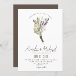 Convite Casamento Russo Amigável por Aquarela lavanda