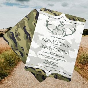 Convite Casamento Russo Antler Camo