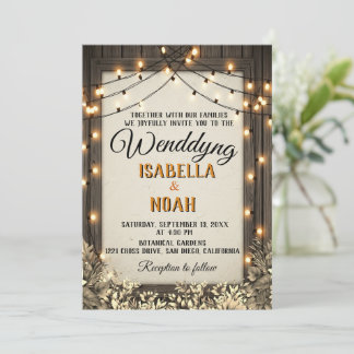 Convite Casamento Russo com Flores Vintage e Folhagem