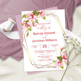 Convite Casamento Russo com Foil Dourada Faux