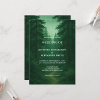 Casamento russo da floresta verde-escura