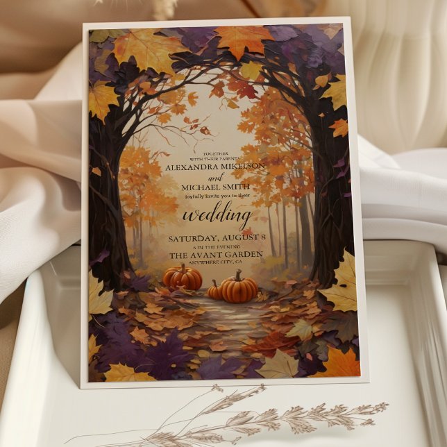 Convite Casamento Russo De Abóbora Floral (Criador carregado)