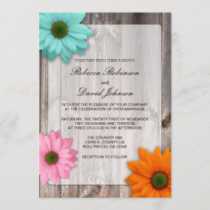 Convite Casamento Russo de Camarão com Visitas Coloridas
