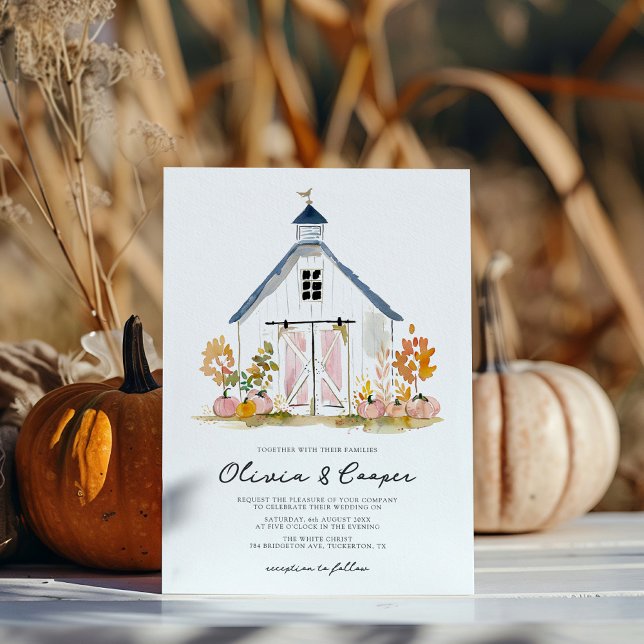 Convite Casamento Russo de Farmhouse do Barn Style (Criador carregado)