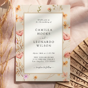 Convite Casamento Russo de Flores Selvagens