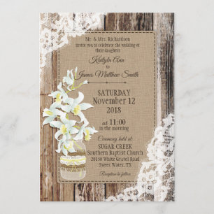 Convite Casamento Russo De Largo Branco De Madeira