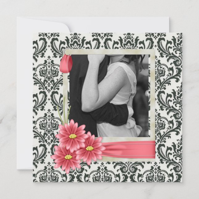 Convite casamento russo de margarida ocidental (Frente)