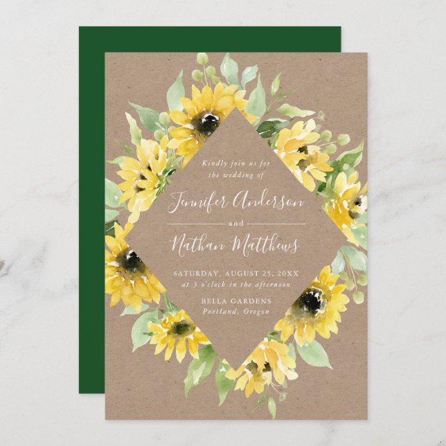 Convite Casamento Russo de Molas Florais (Frente/Verso)