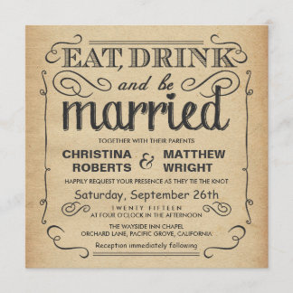 Convite Casamento Russo de Poster vintage - Quadrado