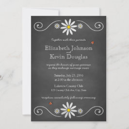 Convite Casamento Russo de Quadros Alcalços Daisies e Lady