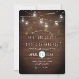 Convite Casamento Russo de Vagalumes por Mason Jars