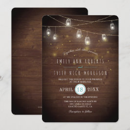Convite Casamento Russo de Vagalumes por Mason Jars
