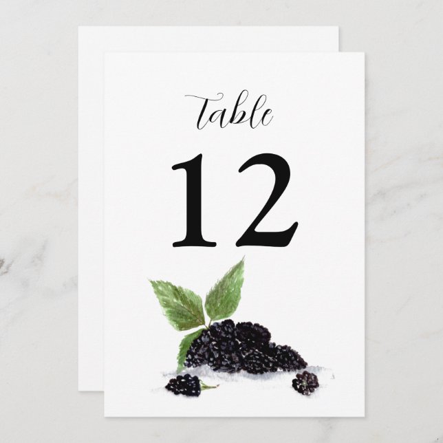 Convite Casamento Russo de Verão de Frutas de Blackberry (Frente/Verso)